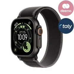 Apple Watch Ultra 3 GPS + Cellular 49mm Black Titanium Case with Black/Charcoal Trail Loop - M/L